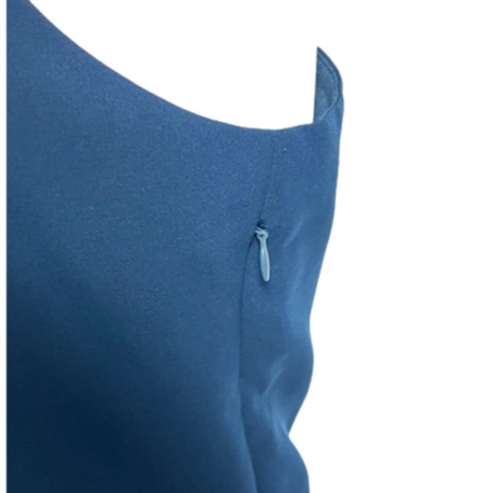 The Impeccable‎ Pig Dress Dark Teal Sleeveless Back Cutout Women Size S V-Neck - Picture 4 of 9